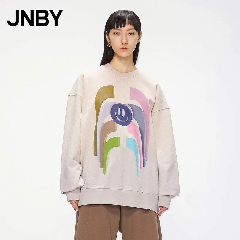 JNBY/江南布衣春季卫衣宽松圆领H型5N1412330