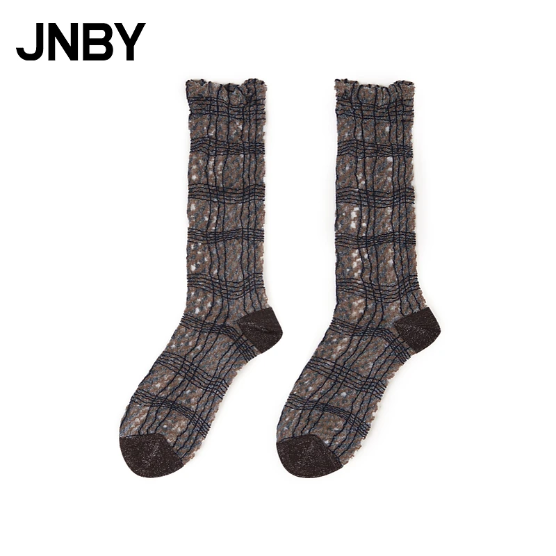 JNBY/江南布衣春秋中筒袜女袜子可爱舒适时尚拼接肌理感7N8N14260