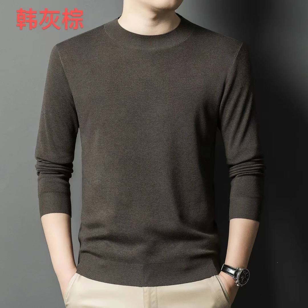【娅芸】YAYUN男士精纺加厚秋冬保暖长袖轻奢羊毛衫24001