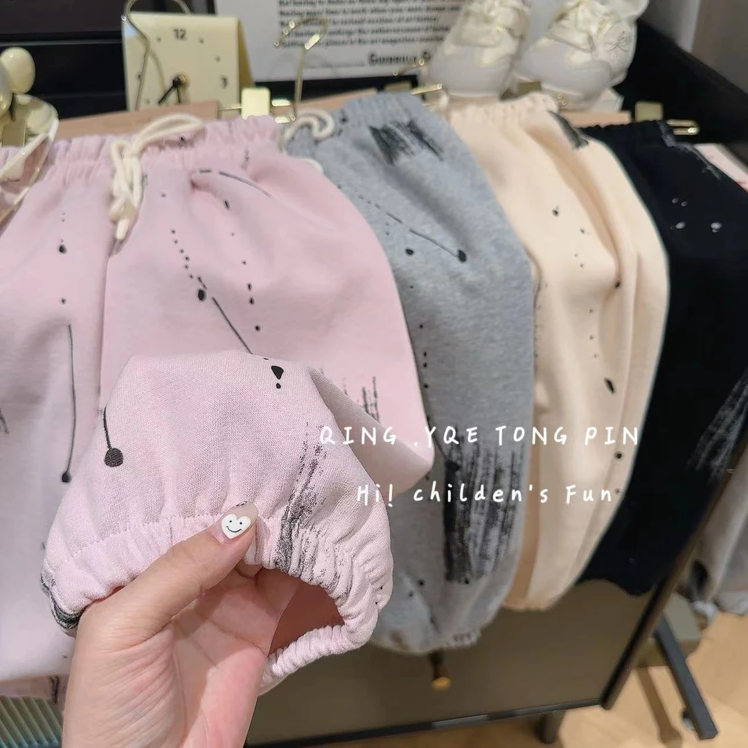 春季新款休闲裤中大童百搭时尚嘻哈裤个性涂鸦长裤SK403