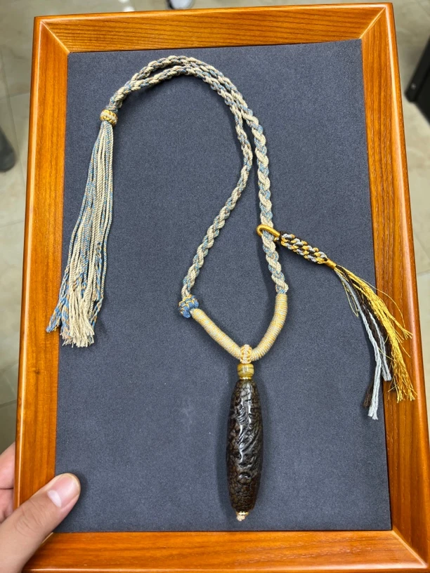 藏式经典老龙珠吊坠项链