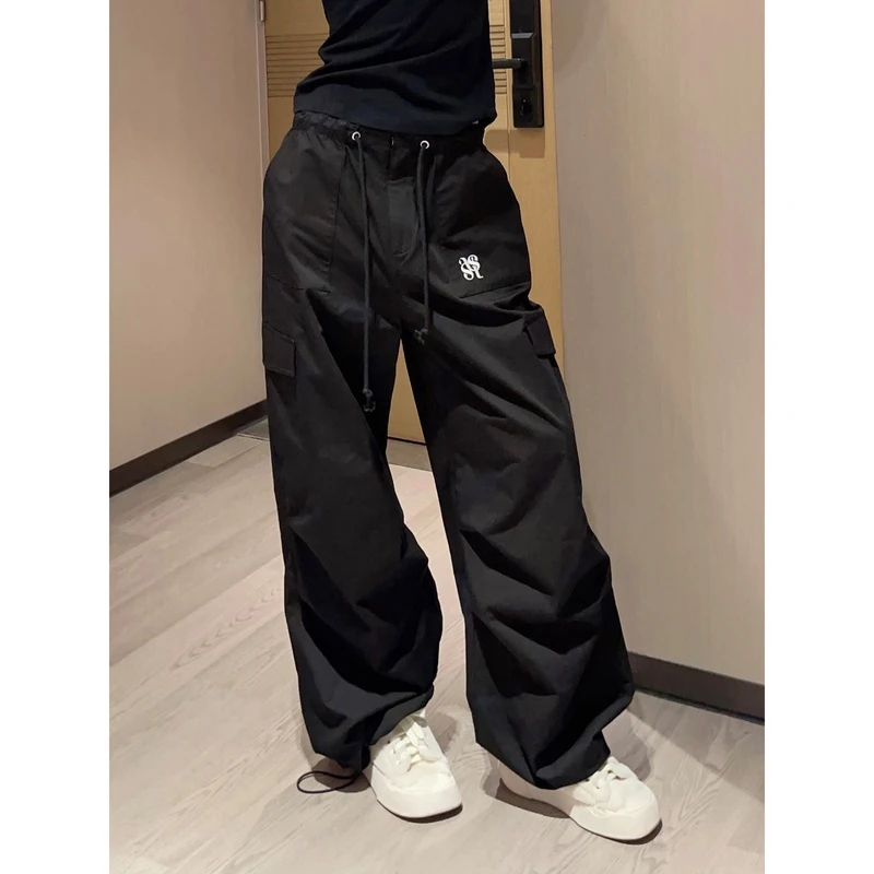 SISAMILAN/西萨米兰 明星同款抽绳立体口袋伞兵裤