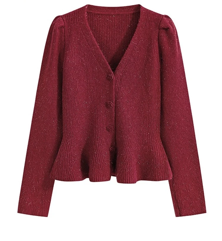 【XING星星定制】温柔气质时尚纯色鱼尾毛衣百搭设计年货新款火爆款