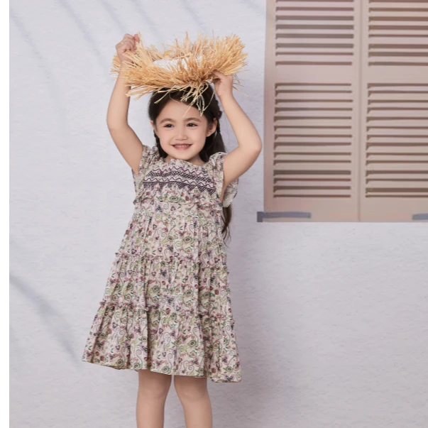 【朗姿集团】ETTOI爱多娃女童公主裙夏新款Liberty印花连