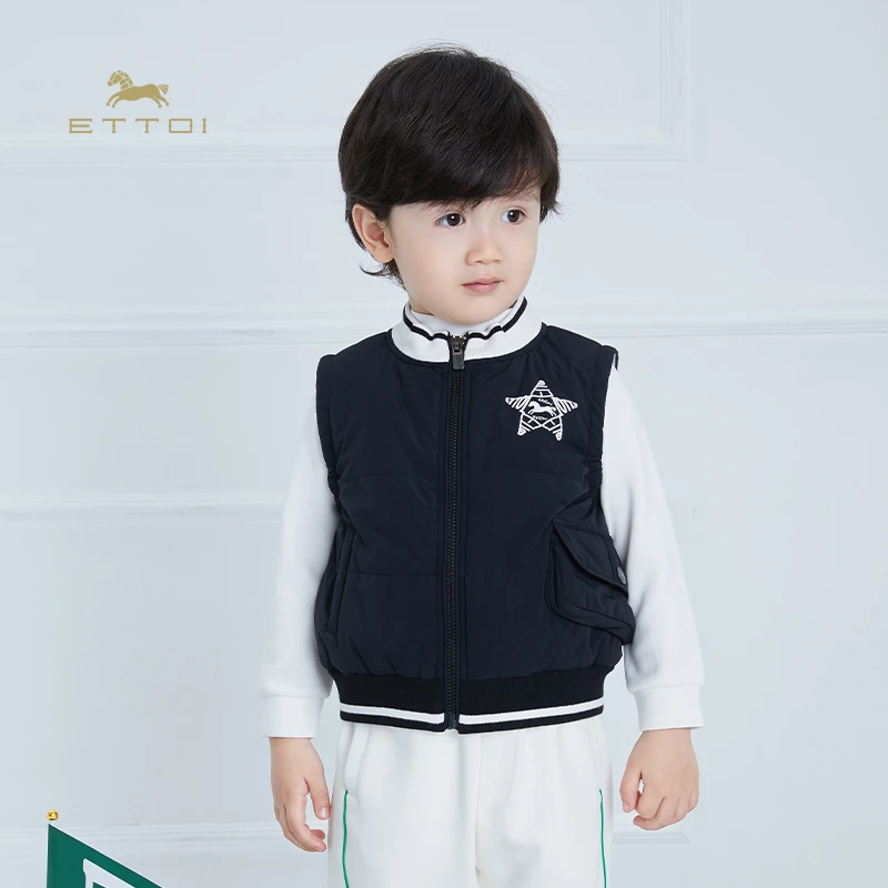 ETTOI爱多娃儿童马甲秋冬款时尚新款童装上衣服外穿