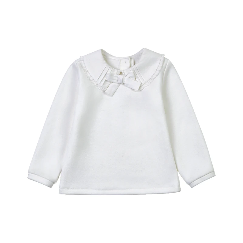 ETTOI儿童长袖T恤童装春秋款娃娃领宽松婴儿上衣女