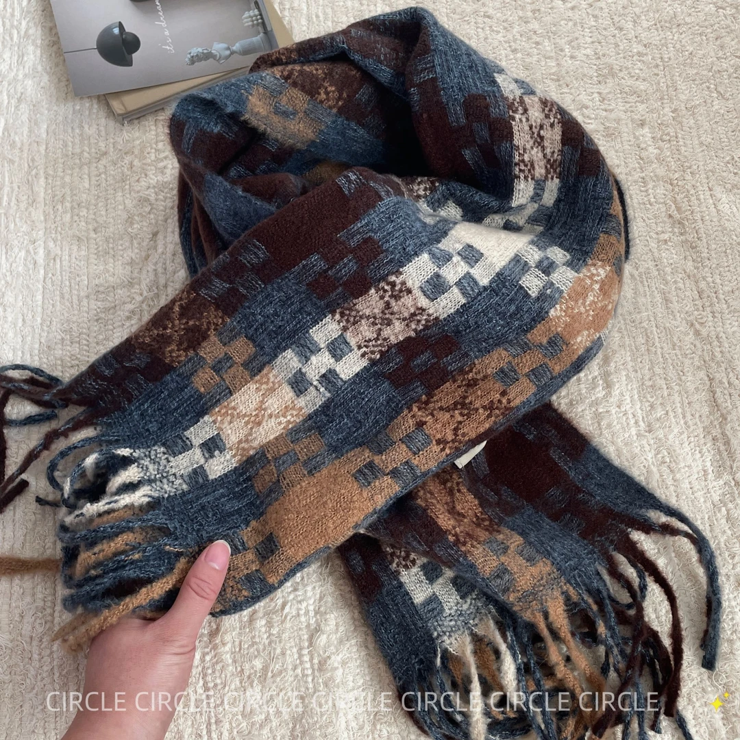 新款加长围脖披肩两用高品质加厚旅游冬季保暖围巾女款韩版高级感