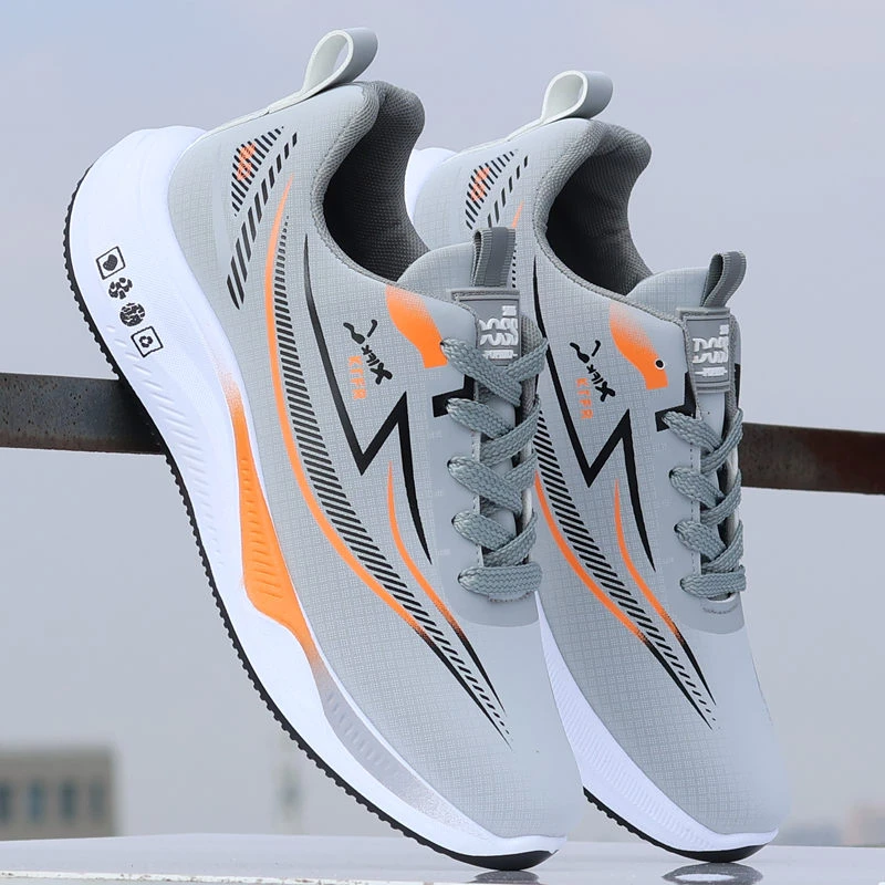 防水男鞋超轻便跑步鞋秋冬皮面休闲鞋男运动鞋学生百搭男士潮鞋子