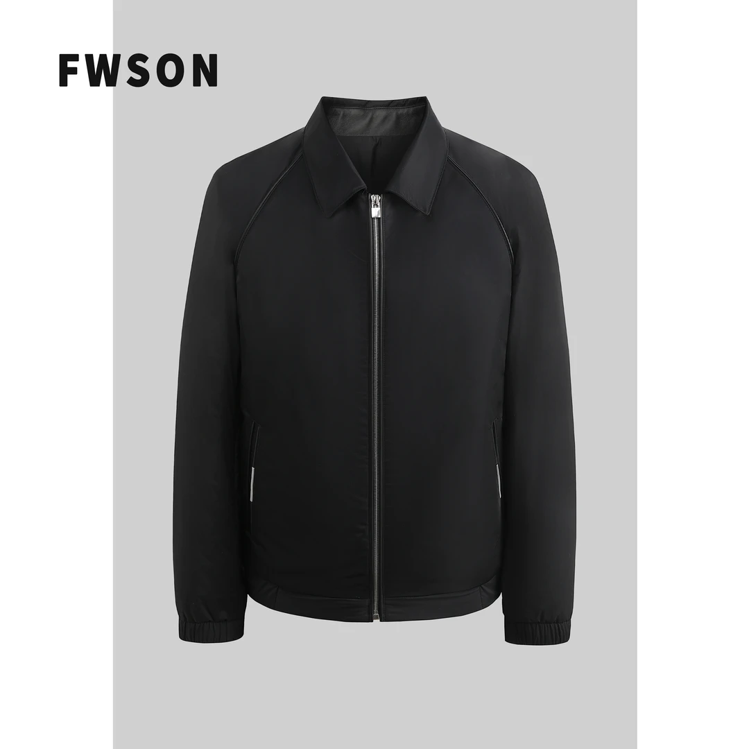 秋冬轻薄羽绒新品男士休闲简约高密舒适都市轻商务行政翻领外套32