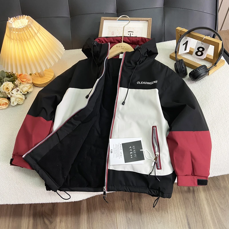 佑妈家童装 男女童中大童帅气潮款外套 儿童冬款加厚棉袄