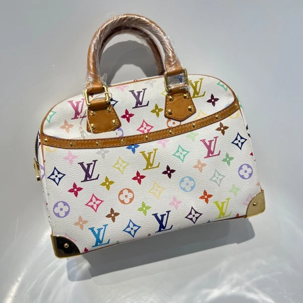 95新 LouisVuitton/路易威登 lv白三彩保龄球手提包/95新