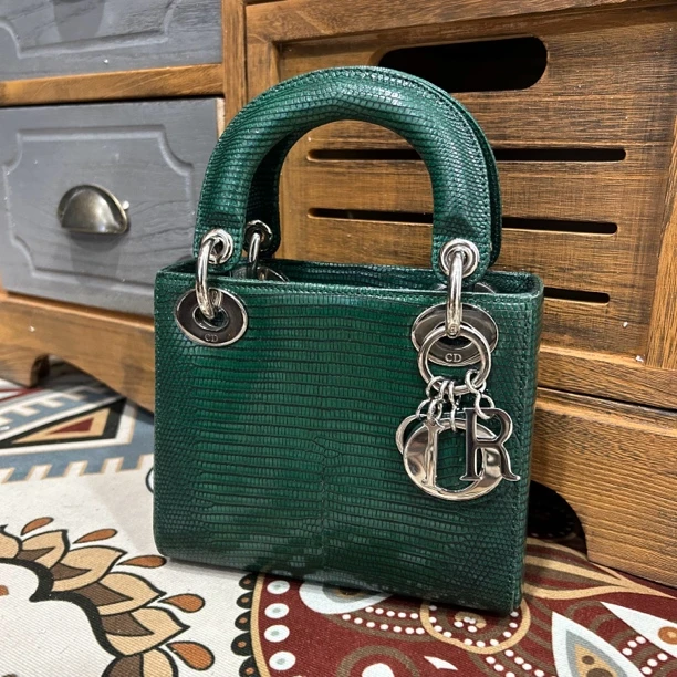 95新 DIOR/迪奥 迪奥绿色稀有戴妃单肩包/95新复古