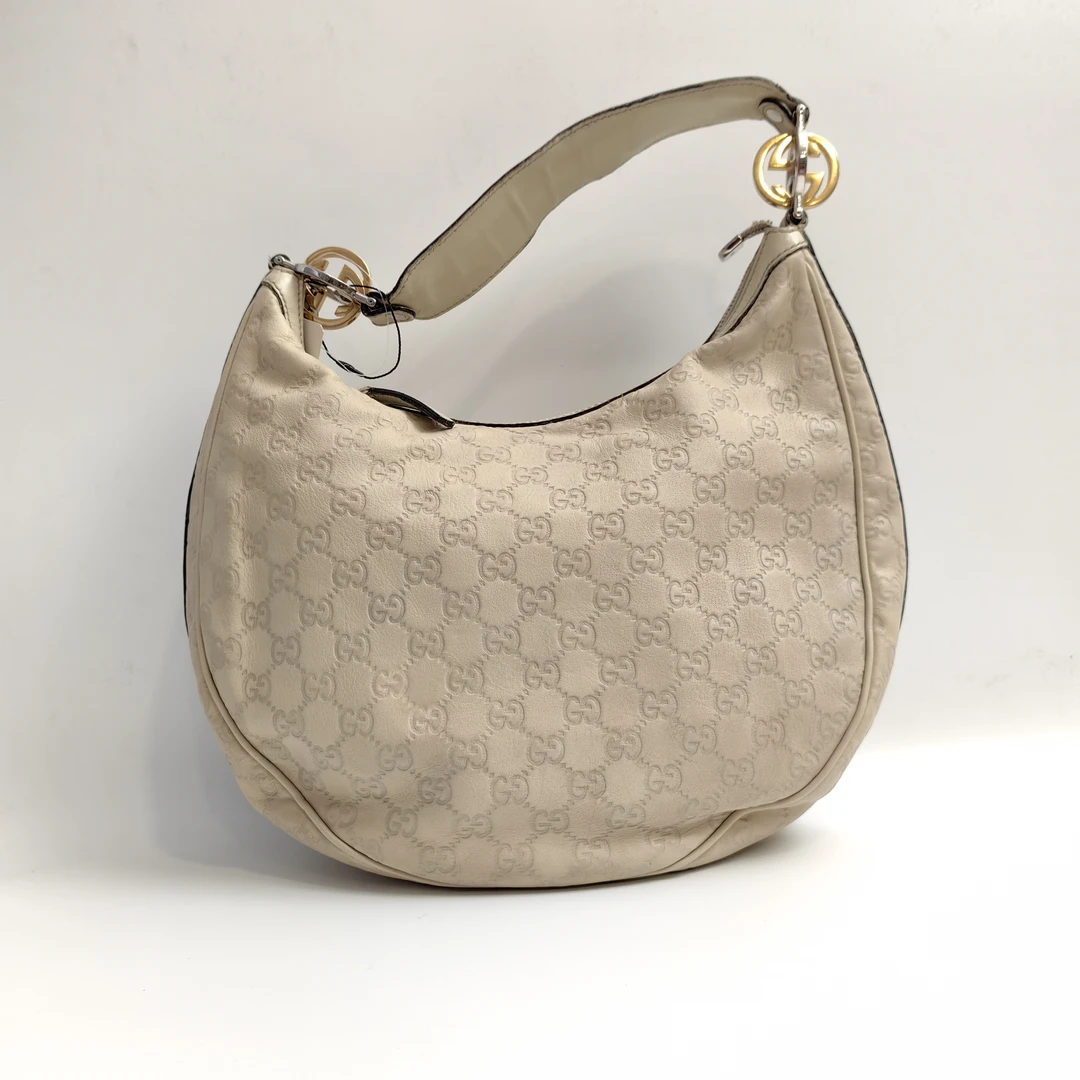 95新 GUCCI/古驰 白色单肩包86947