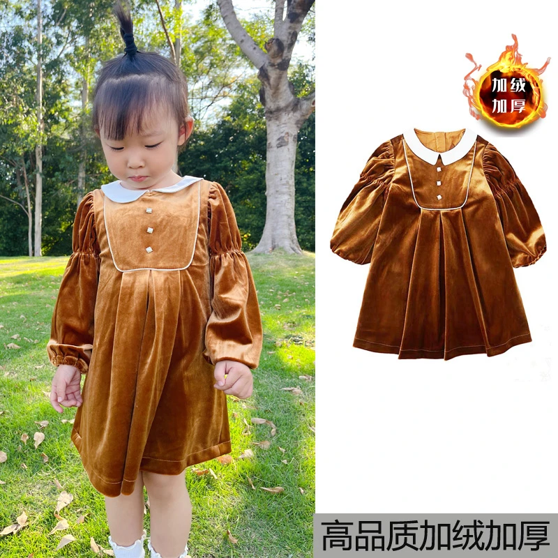 女童娃娃领连衣裙