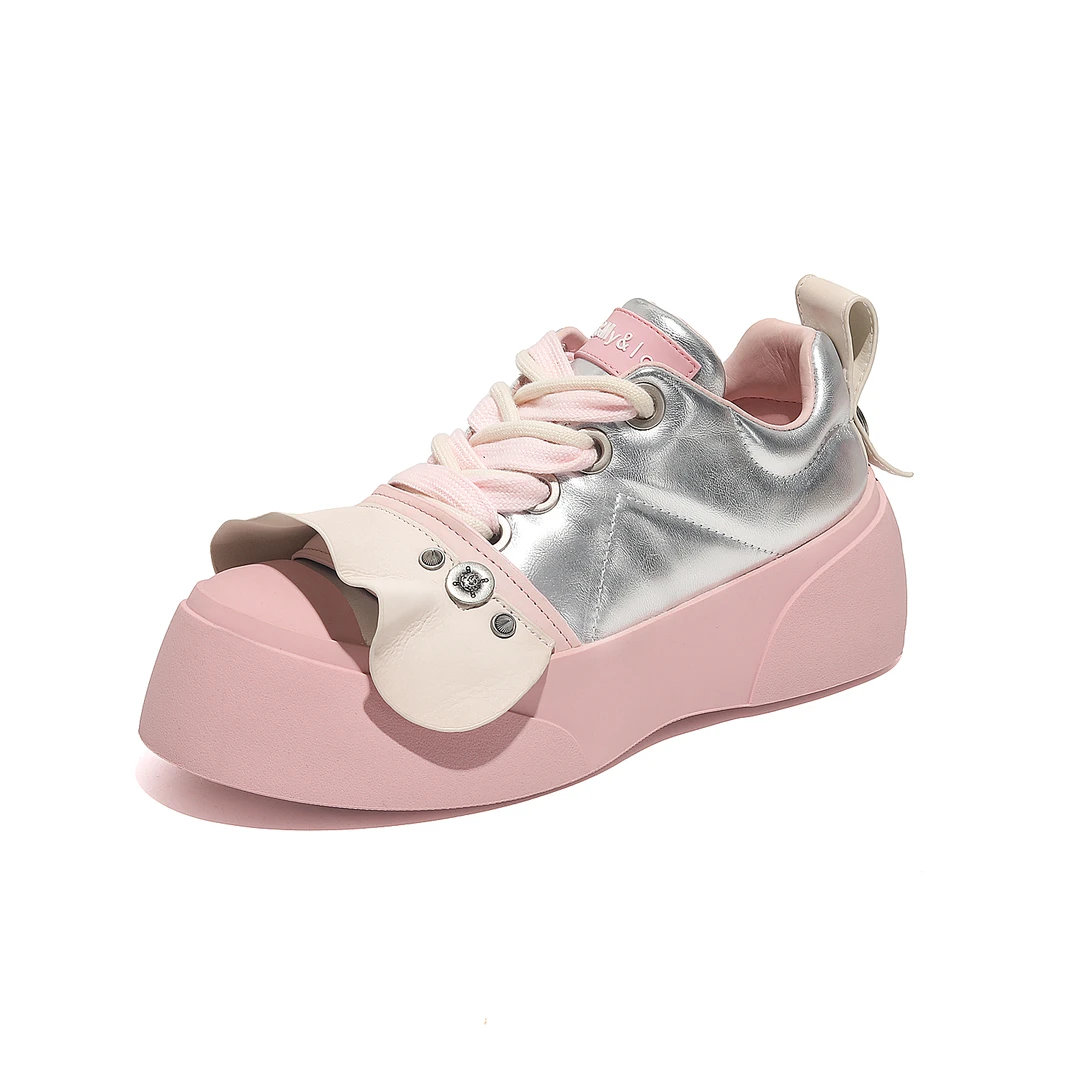 【设计师款】增高5cm时尚厚底增高潮流百搭女士休闲鞋23076S-6