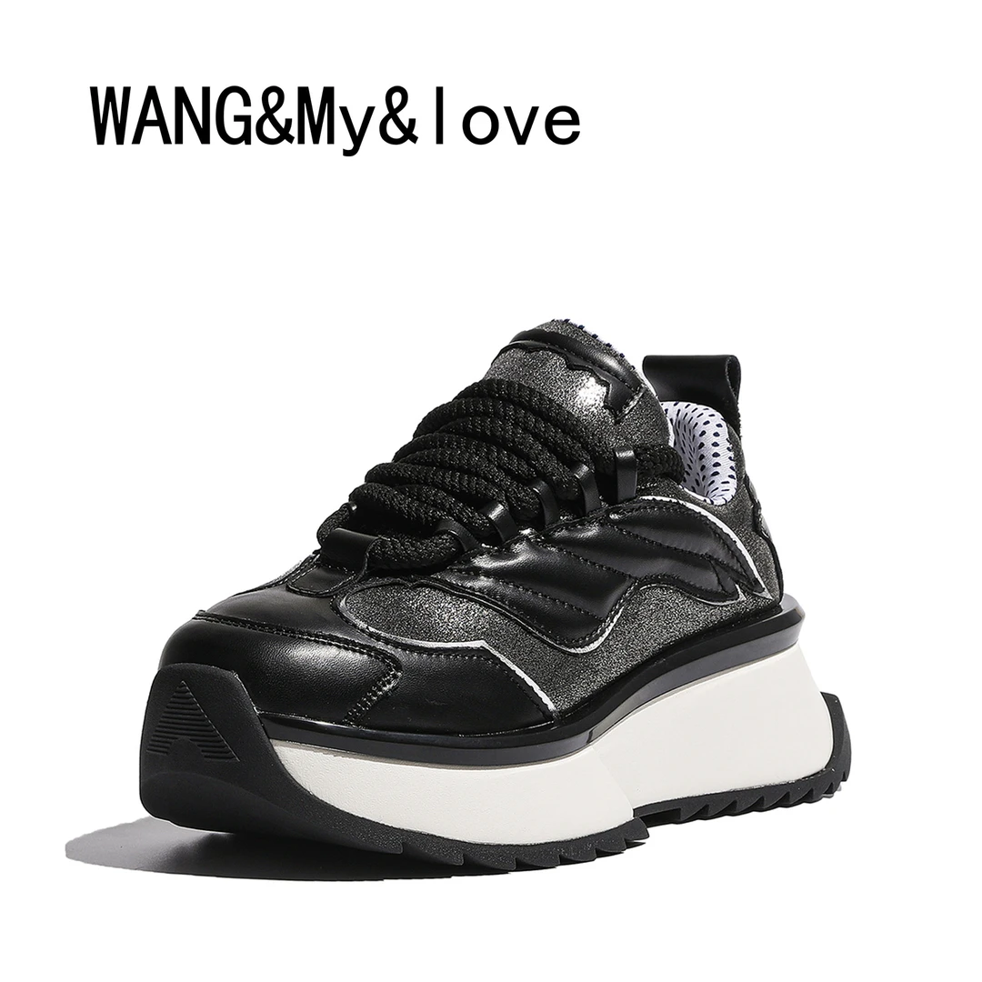 原创小众设计师款增高6cm潮鞋女士休闲鞋510