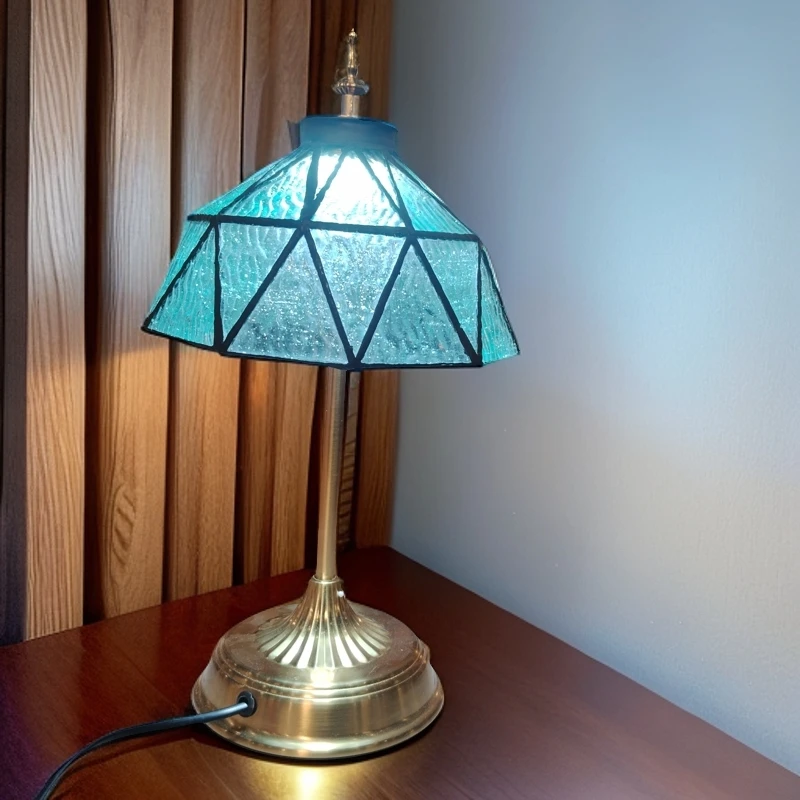 北欧风日式复古黄铜玻璃吊灯个性民宿餐厅卧室床头灯1956#