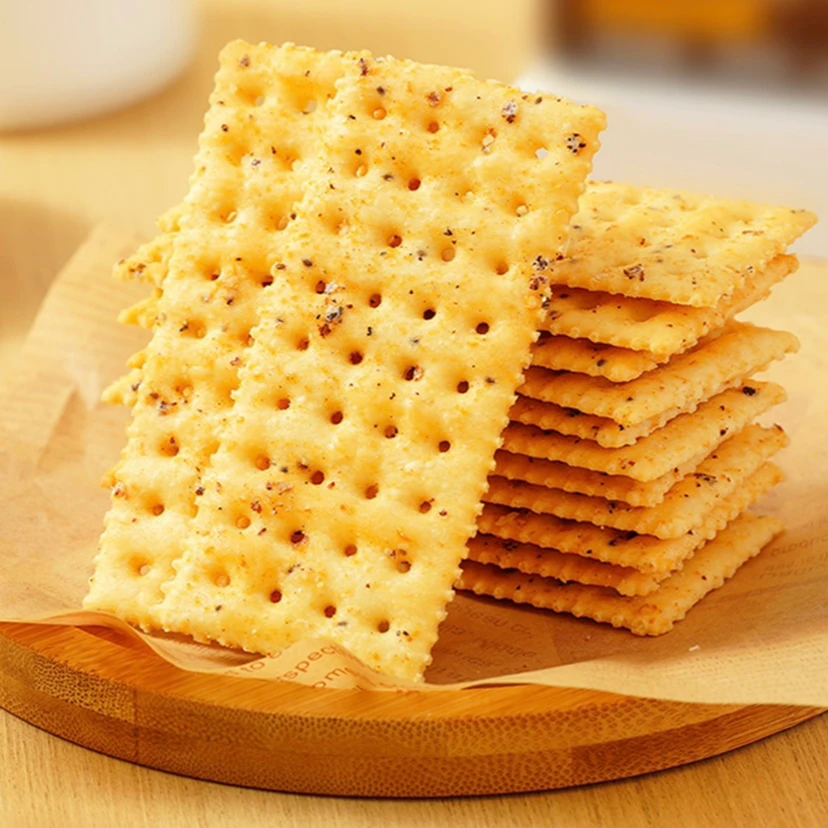 苏打饼干[黑松露火腿味&松茸牛排味]蓬松有味 香气四溢