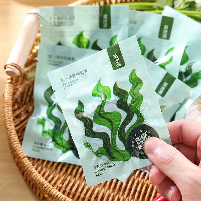 [9.9元5袋可泡3斤]压缩海带丝16克/袋脆爽鲜嫩新海带直发