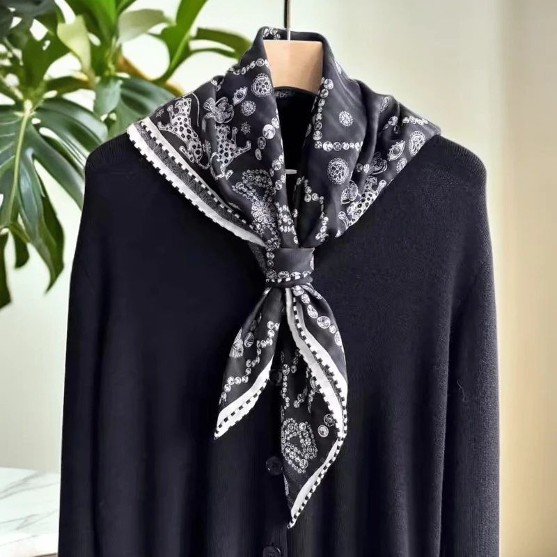 ML桑蚕丝羊毛王菲同款围巾秋冬女80cm围巾女冬季披肩外搭新款爆款