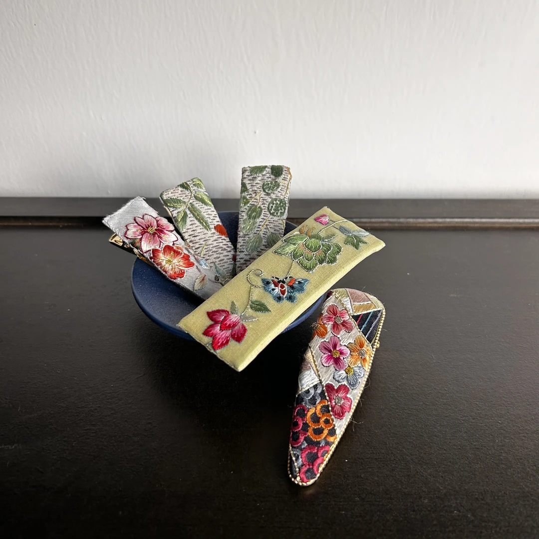 非遗手工苏绣发夹发饰