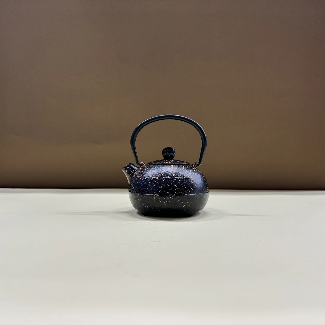 [小猪]实心铸铁泡茶器植物漆摆件生铁壶