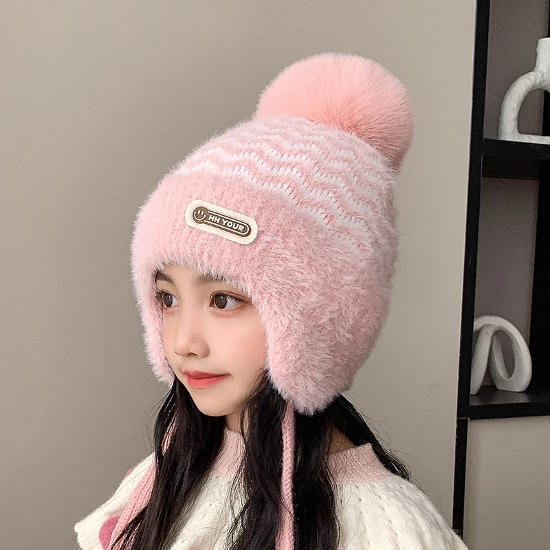 秋冬款保暖防寒男女童款中大童休闲小香风甜美帅气可爱儿童帽子
