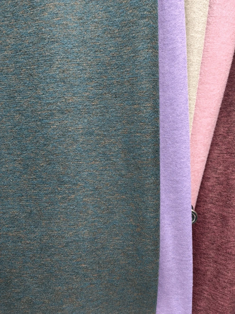 橄榄绿 真丝炫彩羊绒布料