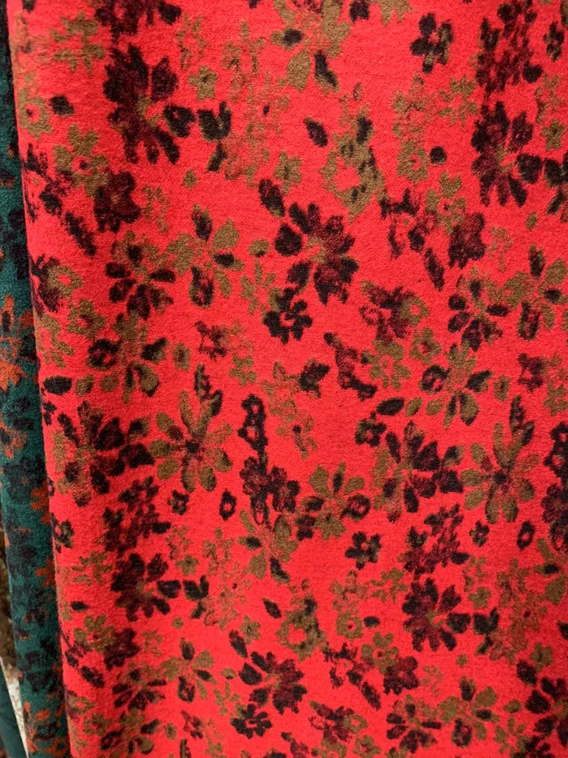 红茉莉 织花奥绒布料（活动价）