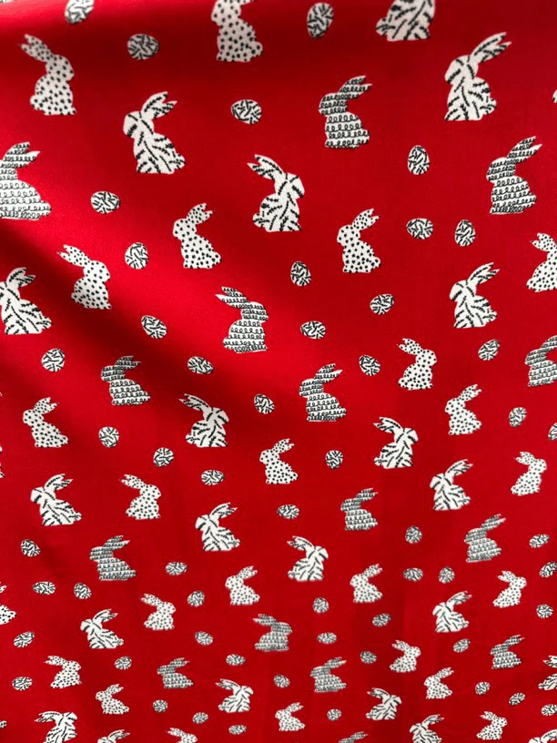 红兔 进口重磅加密水印杨子莎布料