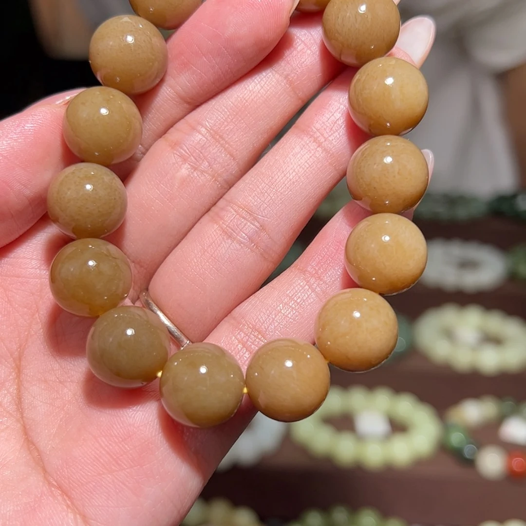 【闪购商品】和田玉手串未镶嵌024新疆且末糖14mm