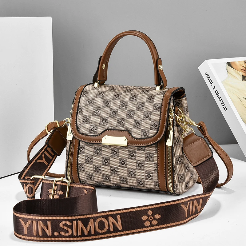 YIN.SIMON/茵熙曼2023新款潮印花时尚超火包包女士手提单肩斜挎包