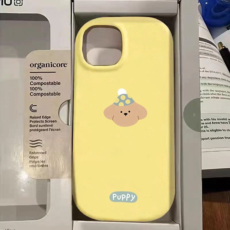 晚安帽小狗适用苹果13手机壳iPhone15plus防摔12promax卡通14软xs