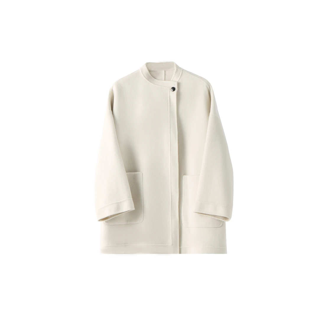 2024秋冬新款复古双面澳洲羊毛大衣