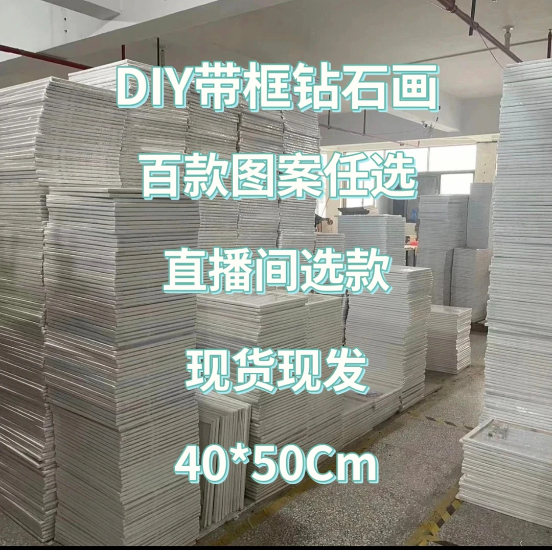 直播间过款 W01～W100 尺寸40*50 钻石画画布款选款扣号下单