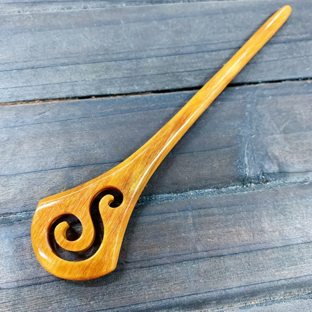 高贵羊角问道发簪古风中式头饰简约百搭手工时尚汉服旗袍配饰送礼