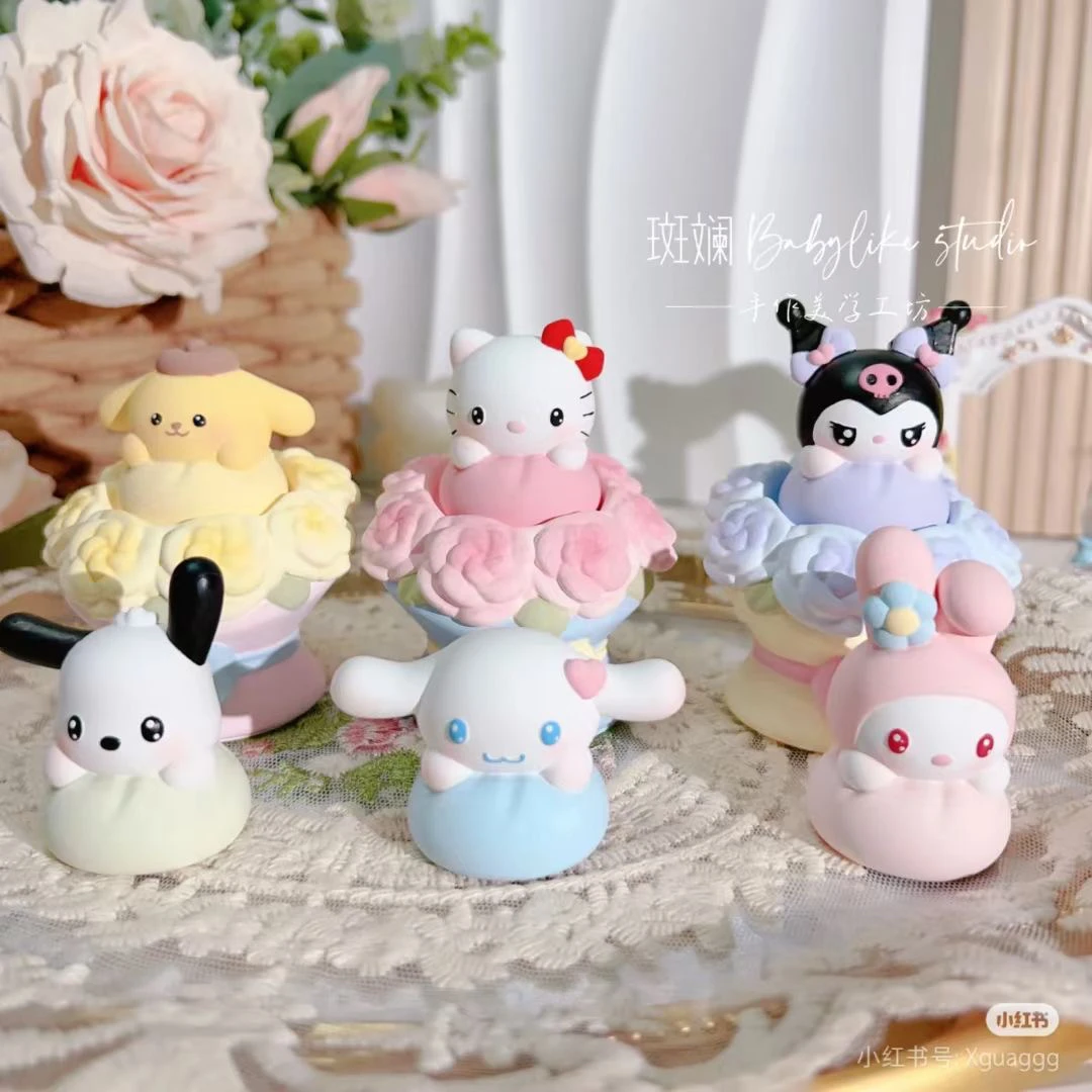 大号涂色石膏娃娃三丽鸥收纳罐分体手工上色diy精选创意颜色下单