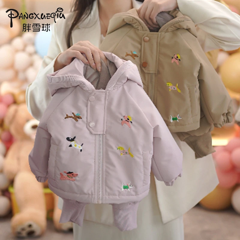 【胖雪球】婴幼童套装2024秋冬款儿童男女童带帽外套裤子休闲两件套