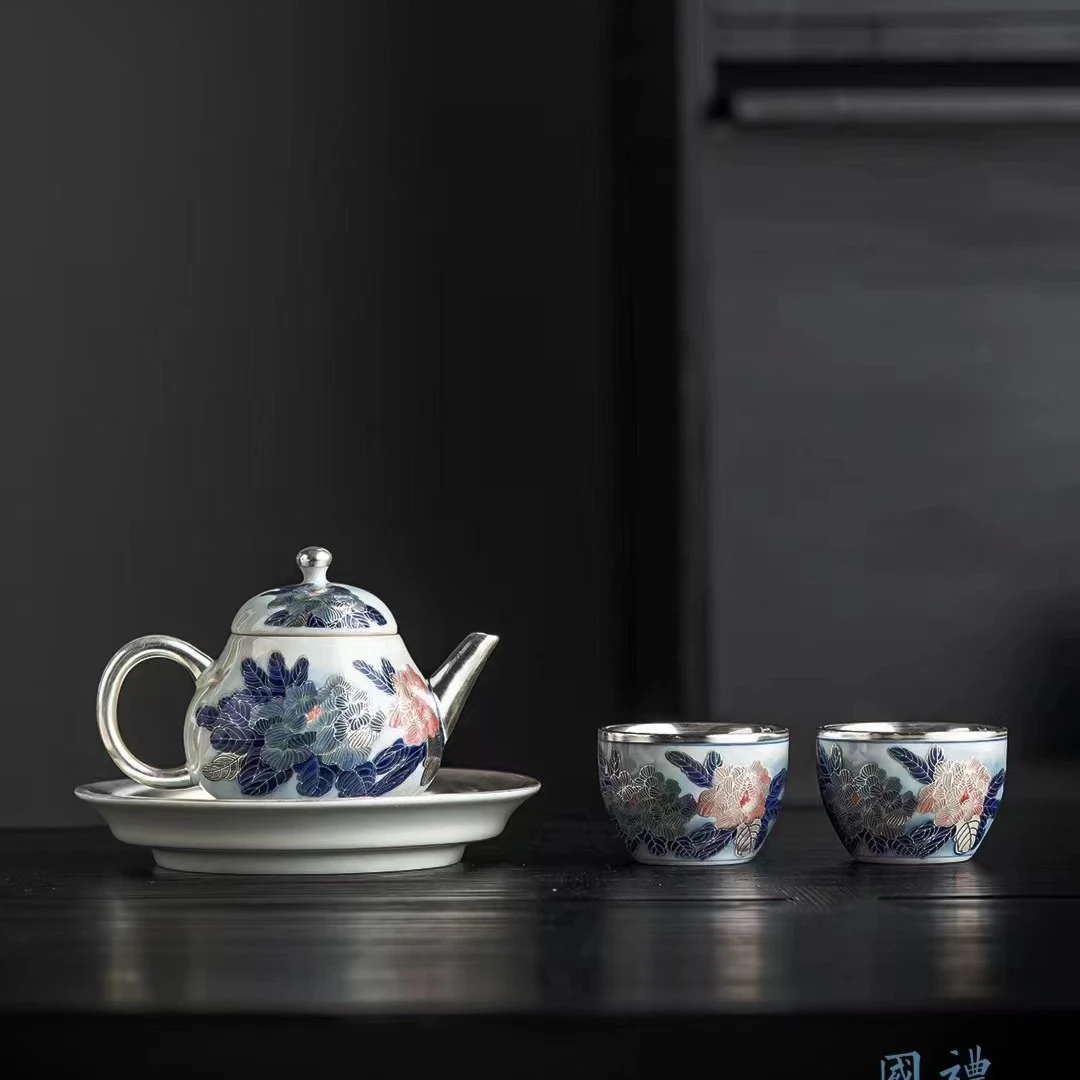 圣藏念溪堂•国际牡丹三才茶壶套组高端品牌茶具套装商务送礼家用