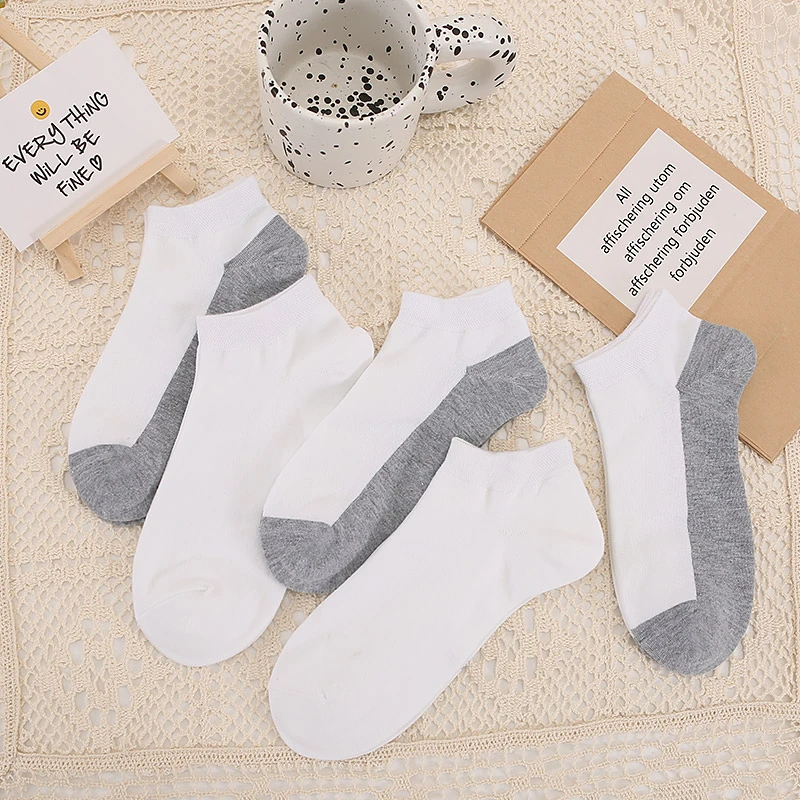 白色儿童袜子男童女童春夏季短袜网眼薄款透气纯棉学生中大童船袜