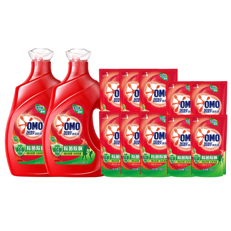 【奥妙】除菌除螨洗衣液3kg*2+400g*4+480g*6