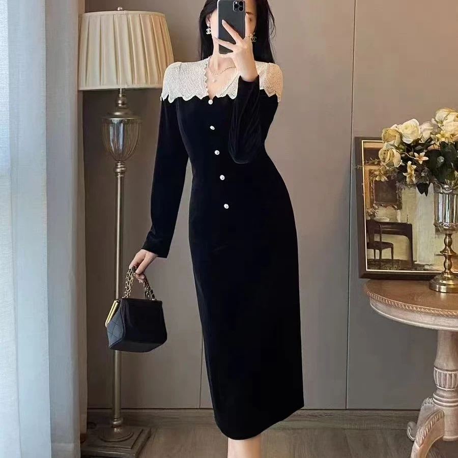 扣号下单夏季气质连衣裙