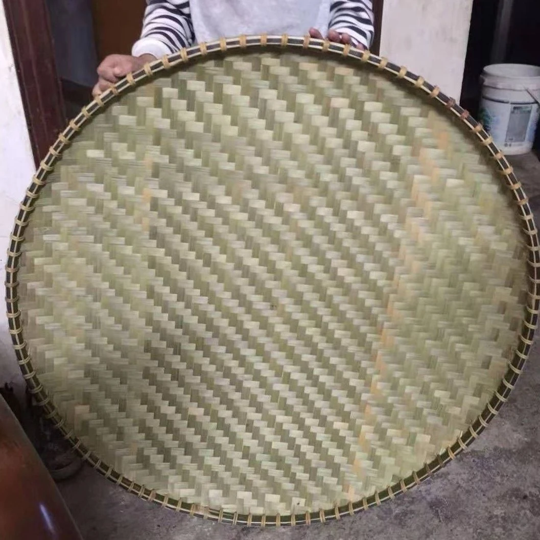 广西纯手工制作光滑竹编簸箕竹筛子加厚菜篮画匾70公分光滑加厚