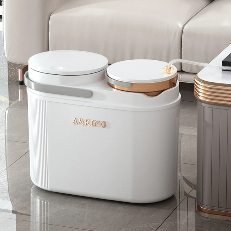 橱明星家用干湿分离茶水桶按压开盖厨房残渣过滤带盖分体式垃圾桶