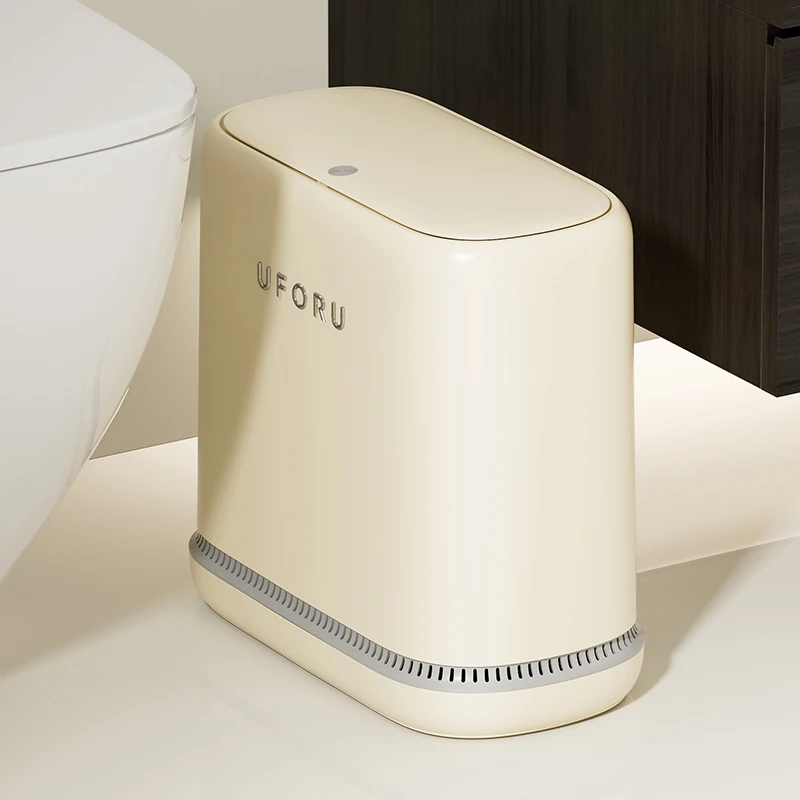 橱明星夹缝垃圾桶家用浴室按压带盖自动吸附套袋垃圾筒加厚防水xx