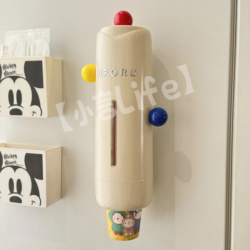 【小言专属】一次性杯子取杯器家用免打孔纸杯收纳盒壁挂式置物架