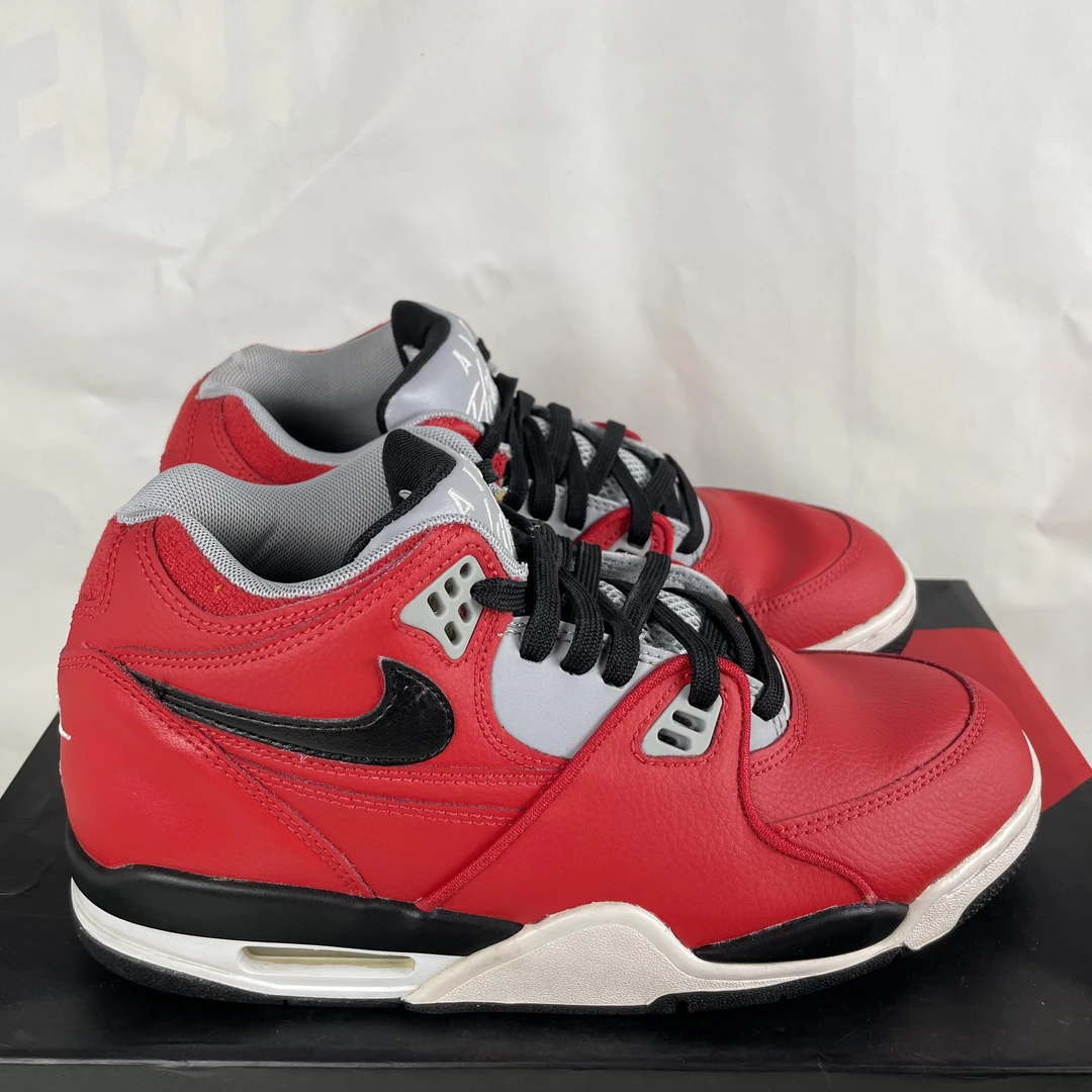 40.5码 Nike 中古 Air Flight89 篮球鞋 红黑灰 无盒 公价719