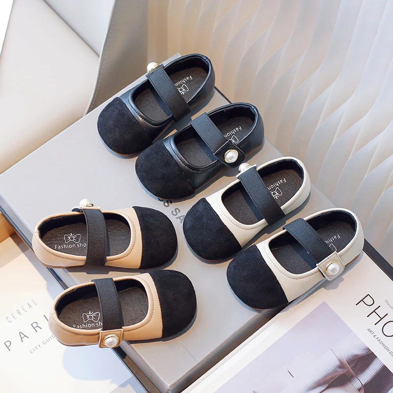 女童单鞋春秋新款小香风时尚中小童轻便小皮鞋