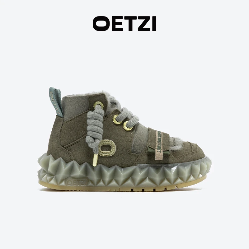OETZI冰人奥兹丑萌鞋厚底果冻雪地靴女厚底款冬季皮毛一体