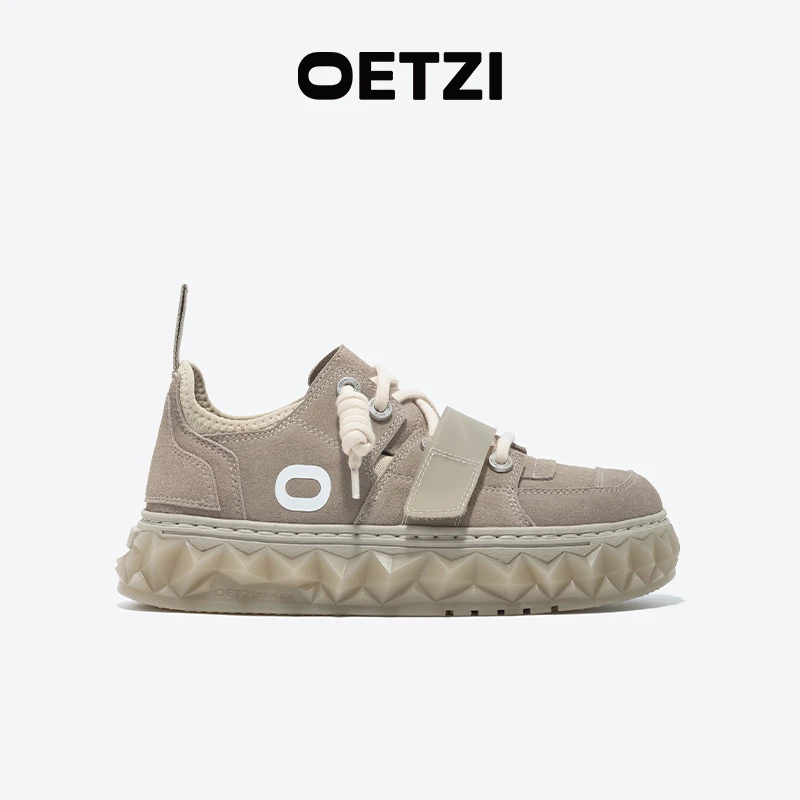 OETZI冰人奥兹丑萌牛剖层新款厚底低帮鞋休闲鞋小众潮流
